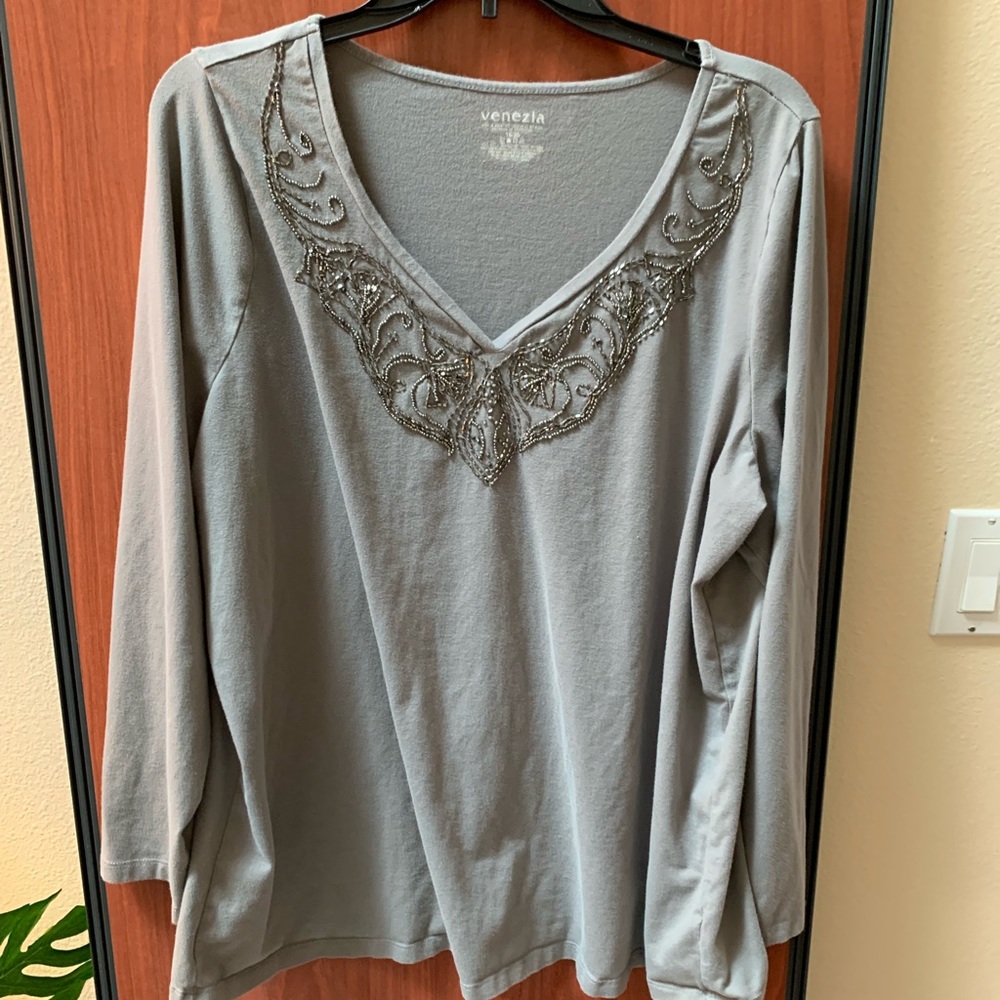 Lane Bryant Venezia Top size 18/20 grey